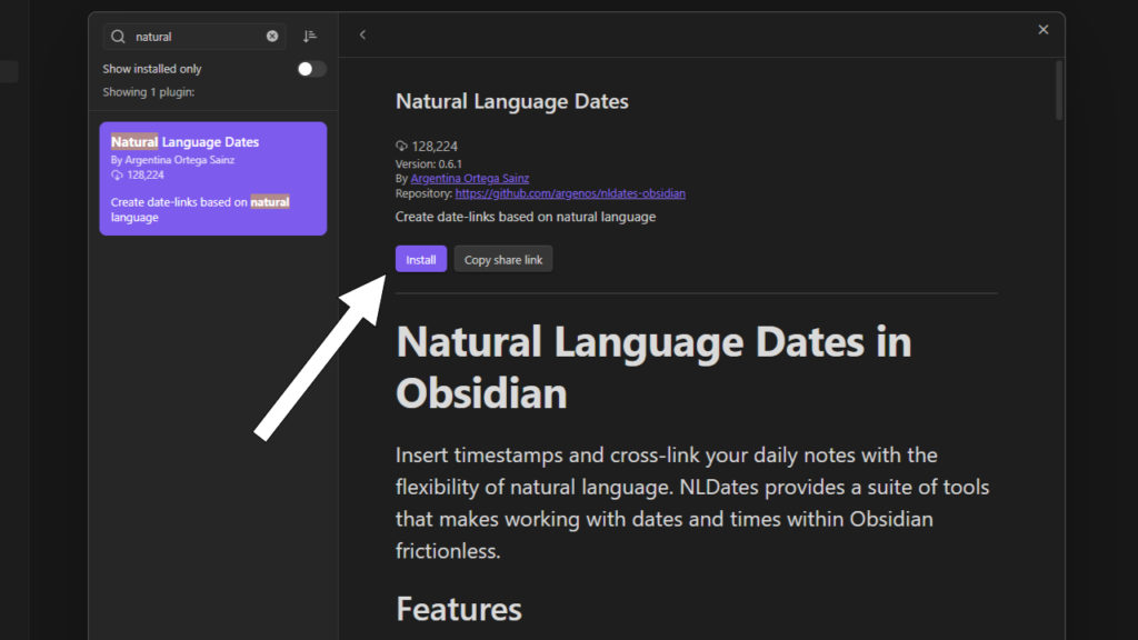 natural language dates